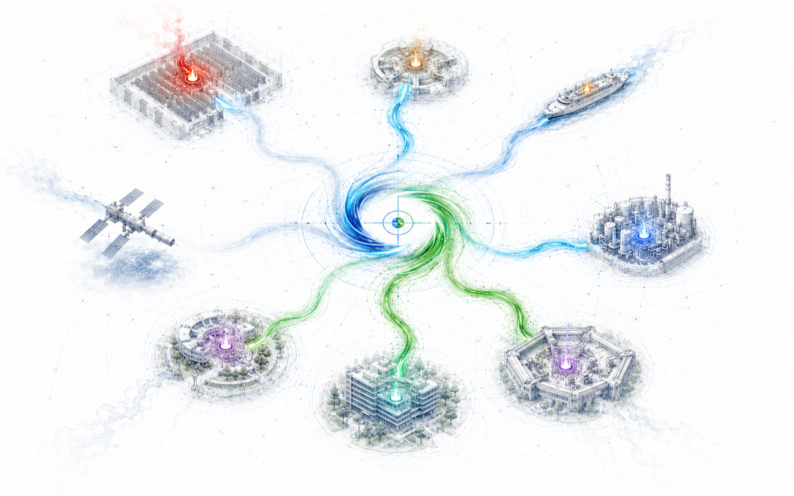 Eight known thermal pathways — the governed constellation