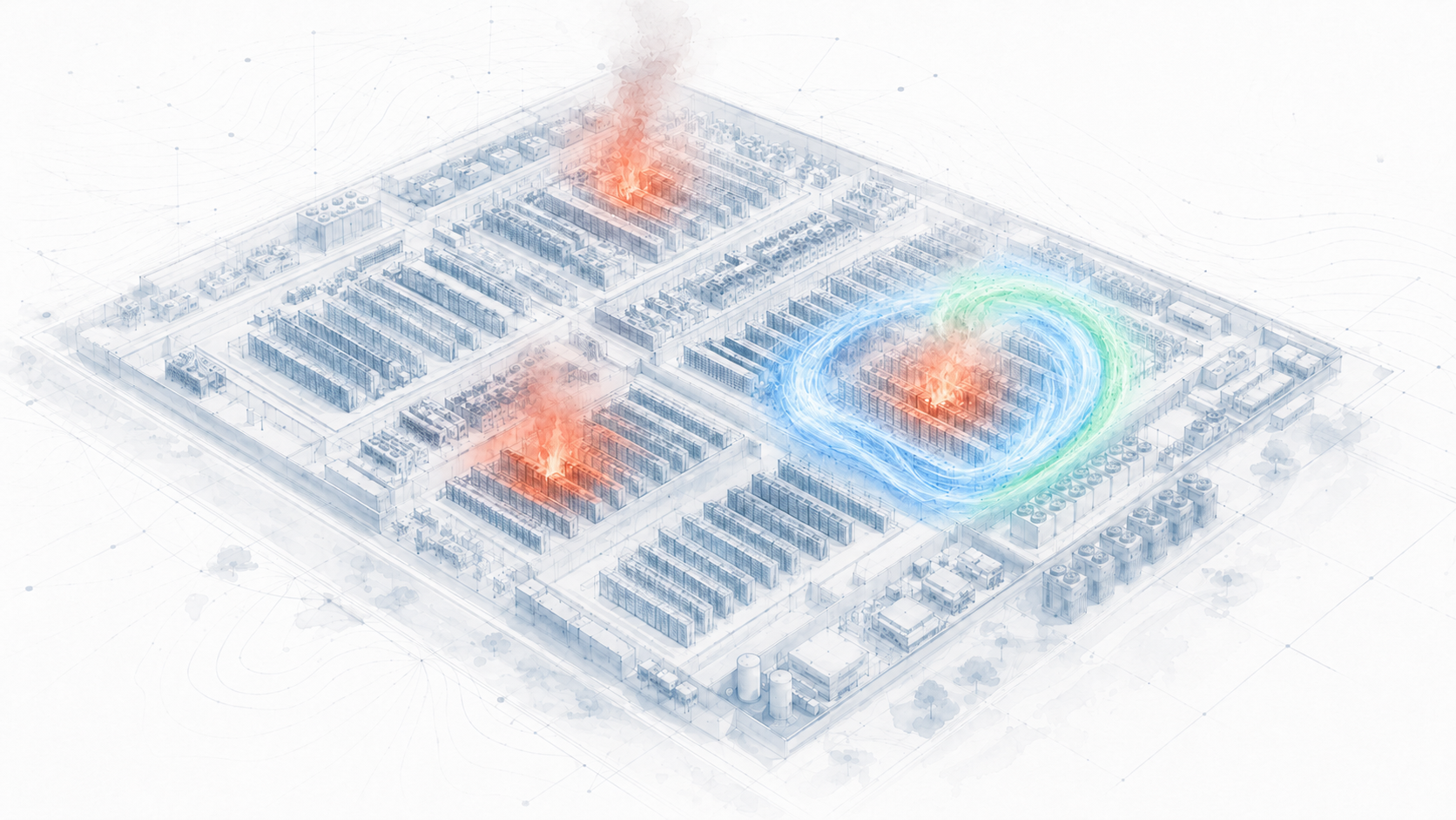 CryoFlux governed cold pathway delivering relief to data center hotspots