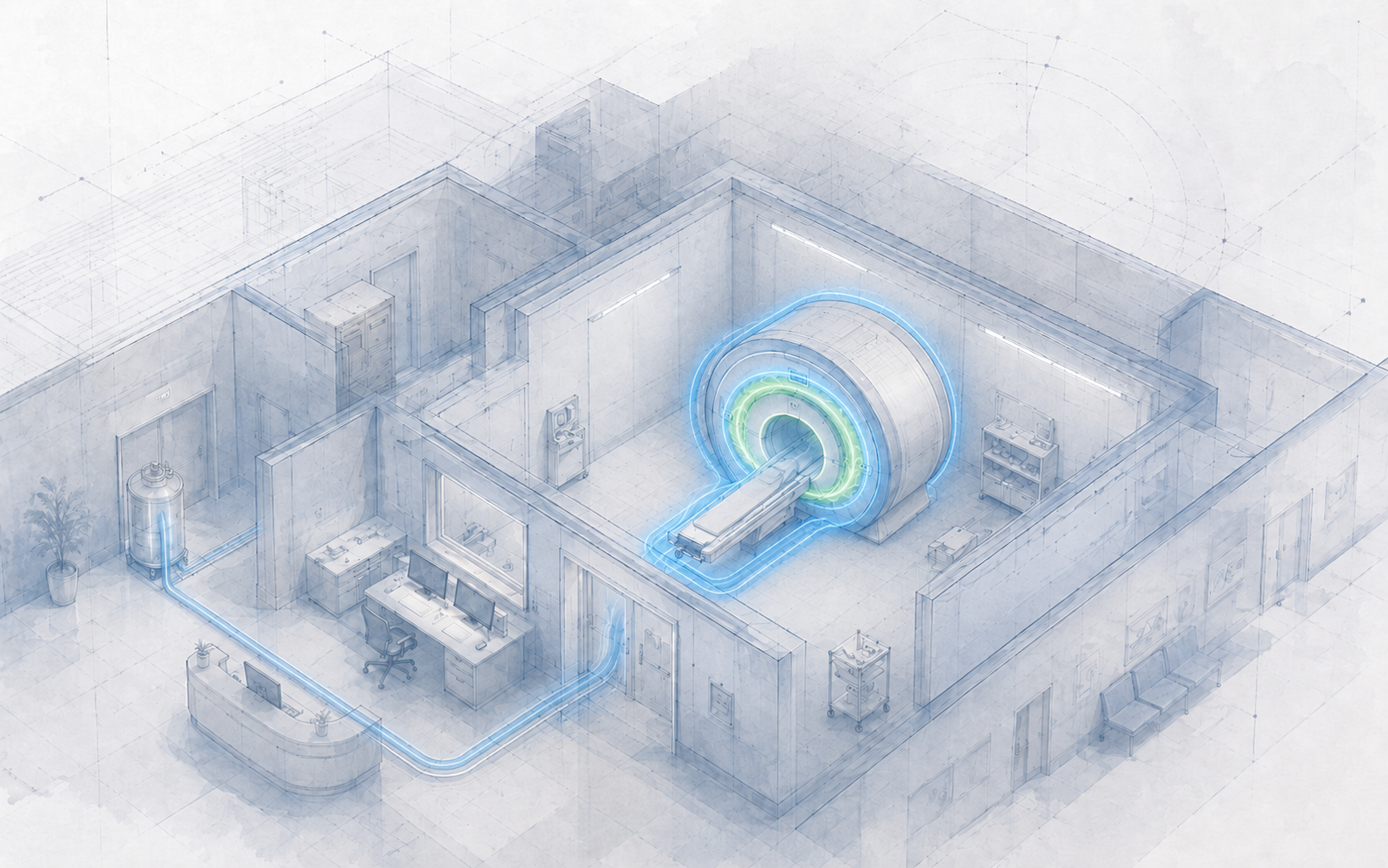 CryoFlux governed cold delivery stabilizing MRI thermal environment